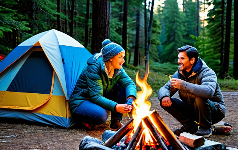미국 국립공원 캠핑 준비물 - **

A professional female hiker, fully clothed in durable outdoor gear (hiking boots, cargo pants, f...