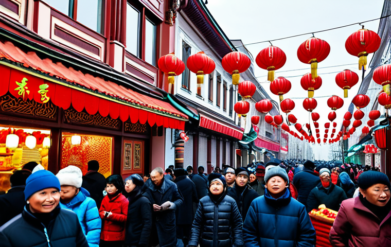 미국 내 중국계 커뮤니티 - **
A bustling street scene in Moscow's Chinatown (Китай-город), celebrating the Lunar New Year. Tra...
