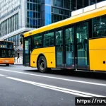 Home 20 미국 대중교통 이용법 - Prompt 1: Bustling City Bus Journey**